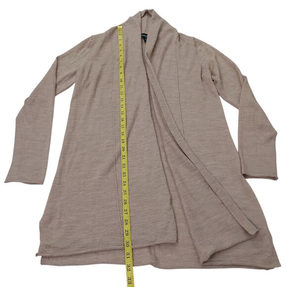 Cynthia Rowly Open Cardigan Womens Medium Brown Knitted Extra Fine Merino Wool - Picture 11 of 11